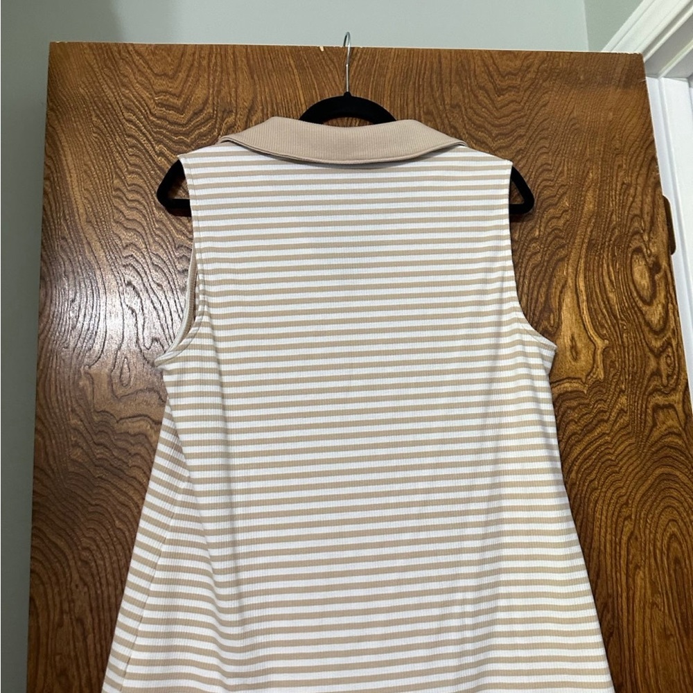 Lane Bryant Collared Striped Ribbed Tank - Picture 7 of 12